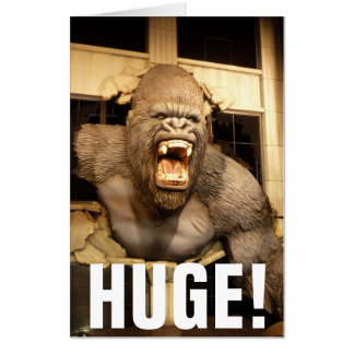 GORILLA BIG BIGGEST KING KONG BIRTHDAY GREETING  CARD