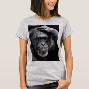 GORILLA Big Face, Contemplative Ape T-shirts