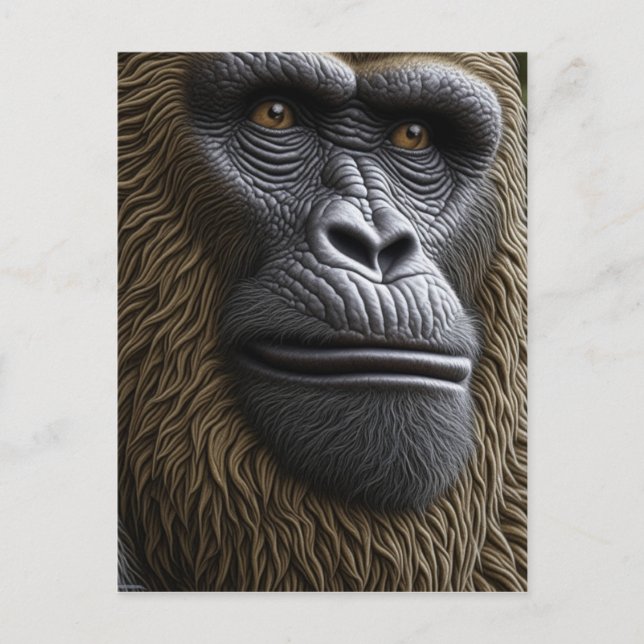 Gorilla, Bigfoot or Sasquatch Keeping in Touch Postcard (Front)