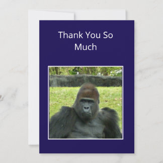 Gorilla Birthday Bash in the Wild Thank You Card