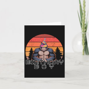 Gorilla Birthday Decorations Monkey Tag Vr Gamer F Card