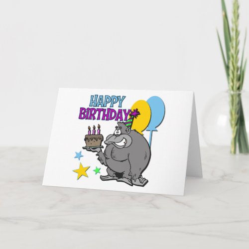 Gorilla Birthday Gift Card