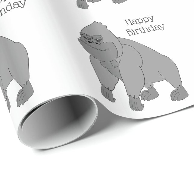 Gorilla Birthday Wrapping Paper (Roll Corner)