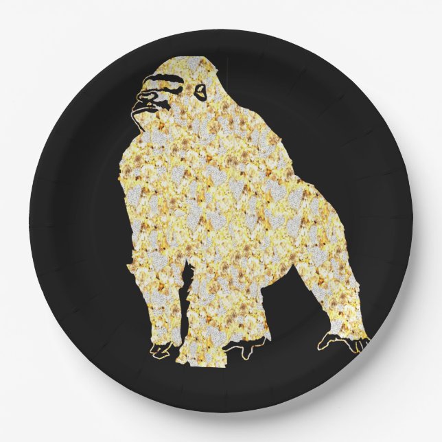 GORILLA BLING PAPER PLATES (Front)