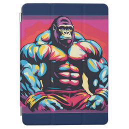 Gorilla Bodybuilder Lifter Pop Art Cartoon iPad Air Cover