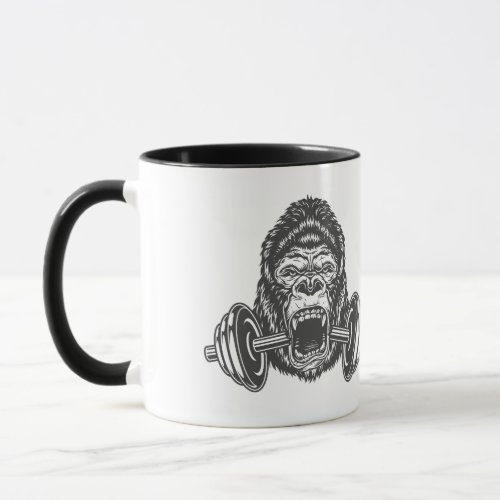 Gorilla bodybuilder mug