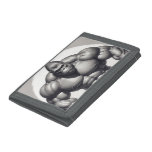 Gorilla Bodybuilder Pop Art Cartoon Drawing Trifold Wallet