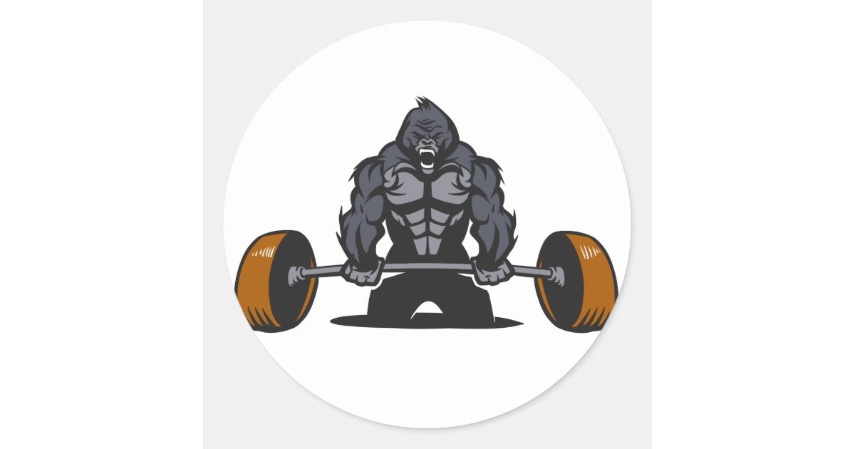 Gorilla Gym Fitness Muscle Workout Training' Sticker
