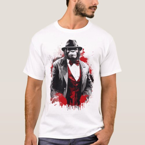 Gorilla Boss Dapper Style and Street Swagger T_Shirt