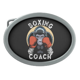 Gorilla Boxing Coach - Sports Trainer Belt Buckle