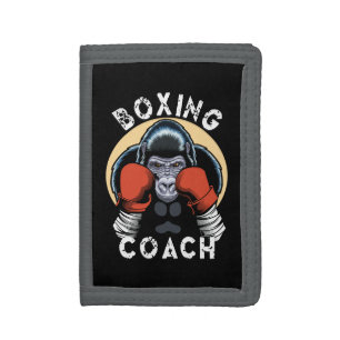 Gorilla Boxing Coach - Sports Trainer Trifold Wallet