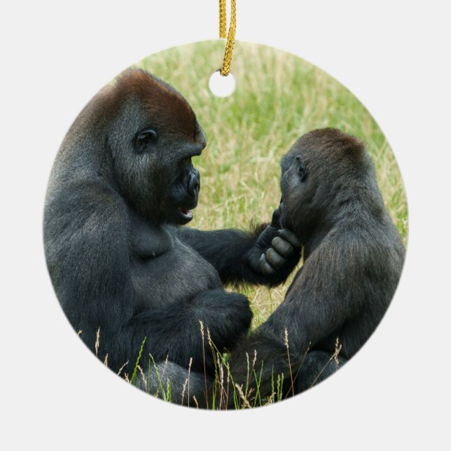 Gorilla Brother's Forever Ceramic Ornament (Front)