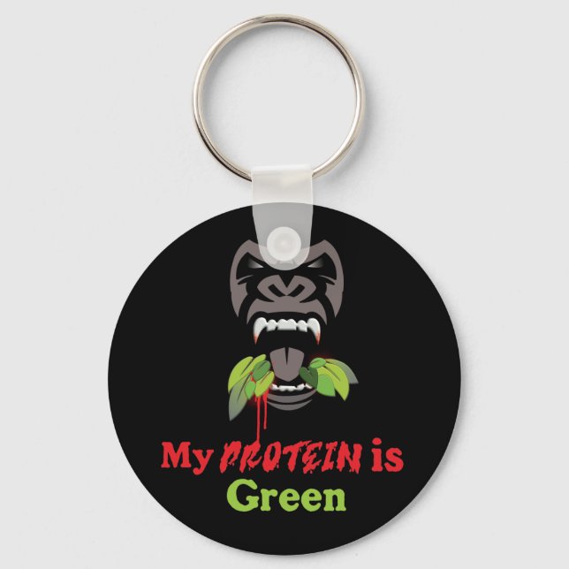 Gorilla Button Key Ring (Front)