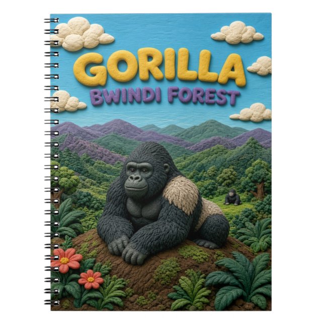 Gorilla Bwindi Forest Modern KlayKoo Notebook (Front)