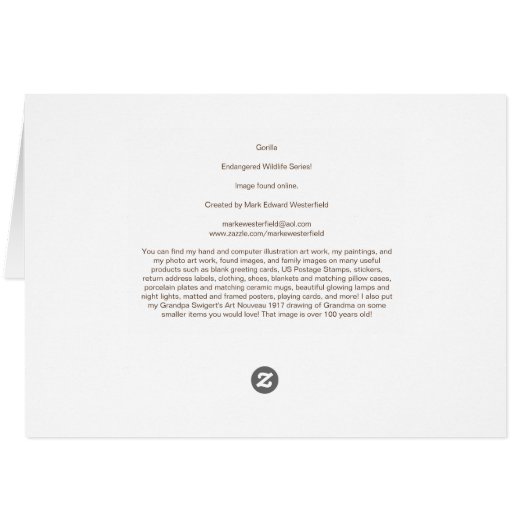 Gorilla Cards (Back Horizontal)
