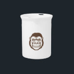 Gorilla Cartoon Drawing Beverage Pitcher<br><div class="desc">Digital Computer Animal Art - College Pop Art - Wild Animal Computer Images</div>