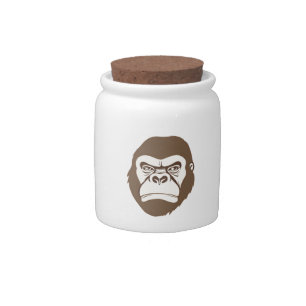 Gorilla Cartoon Drawing Candy Jar