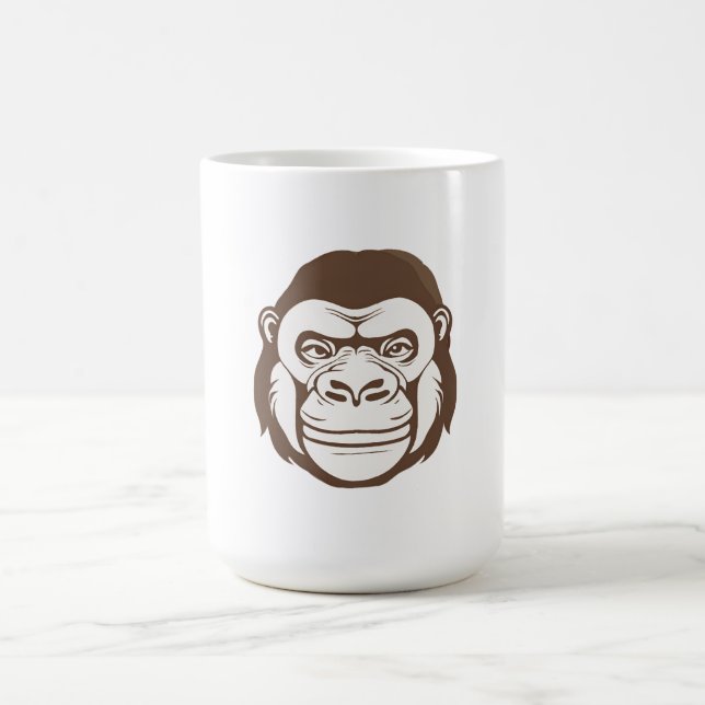 Gorilla Cartoon Drawing Coffee Mug (Center)