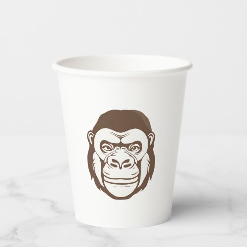 Gorilla Cartoon Drawing Paper Cups