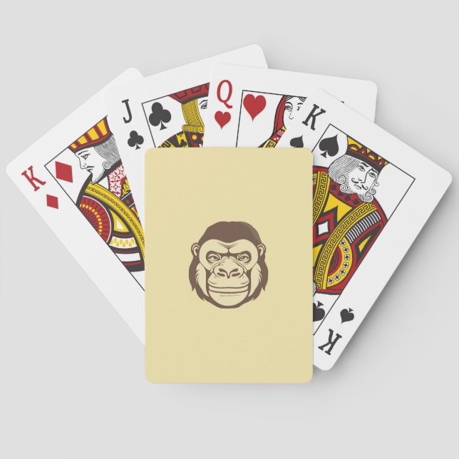 Gorilla Cartoon Drawing Poker Cards (Back)