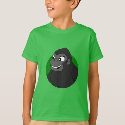 Gorilla Cartoon T_Shirt