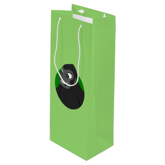 Gorilla Cartoon Wine Gift Bag (Front Angled)