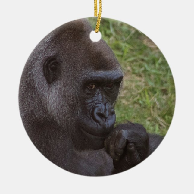 Gorilla Ceramic Ornament (Front)
