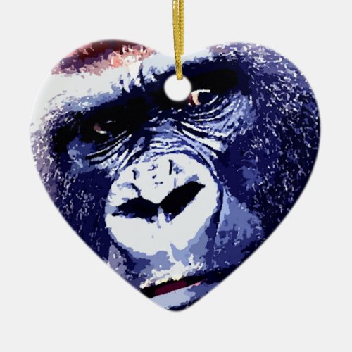 Gorilla Ceramic Ornament