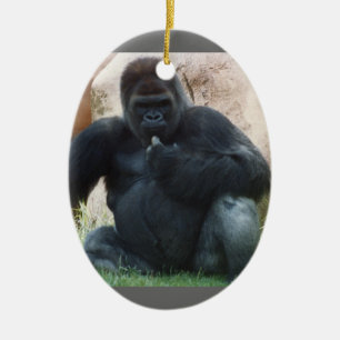 Gorilla Ceramic Ornament