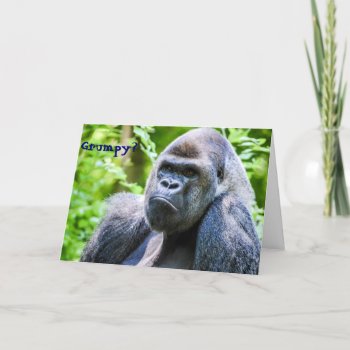 Gorilla Cheer Up Greeting Card by ChordsAndStrings at Zazzle