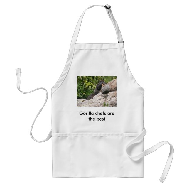 Gorilla chef adult apron (Front)