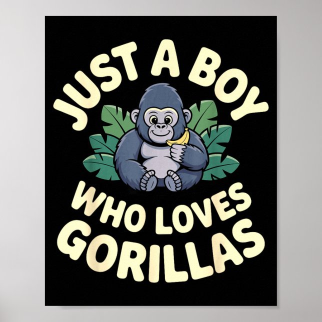 Gorilla Costume For Boys Men Kid Animal Lover Monk Poster (Front)