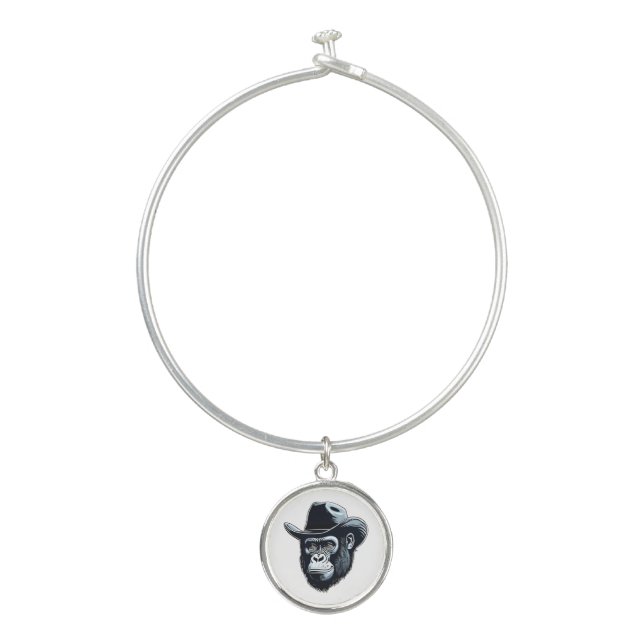 Gorilla Cowboy Bangle Bracelet (Front)