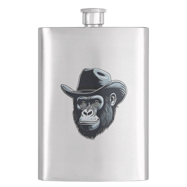 Gorilla Cowboy Flask (Front)