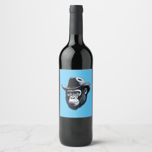 Gorilla Cowboy Wine Label