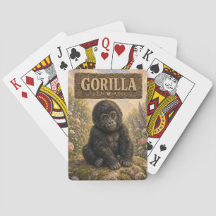 Gorilla Cute Baby Storybook Nursery Animal Poker Cards