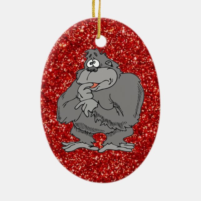 gorilla cute cartoon ornament (Back)