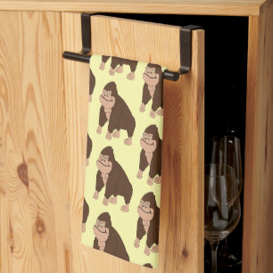 Gorilla Design Any Colour Background Kitchen Towel