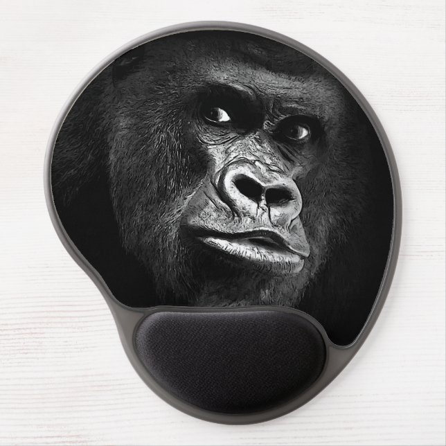 Gorilla design Comfortable gel mouse pad (Front)