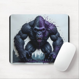 Gorilla Duality Portrait Mouse Pad