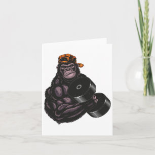 Gorilla Dumbbell Fitness Workout Gym For Lover Bod Card