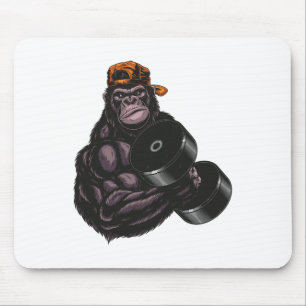 Gorilla Dumbbell Fitness Workout Gym For Lover Bod Mouse Pad