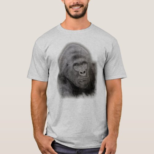 Gorilla Face Pattern T_Shirt