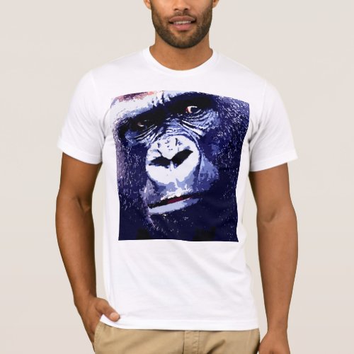 Gorilla Face Pop Art T_Shirt