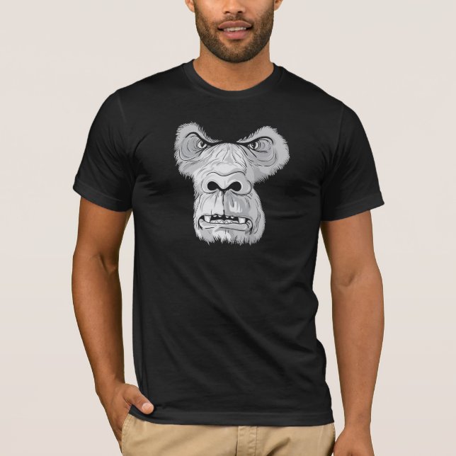 gorilla face vector T-Shirt (Front)