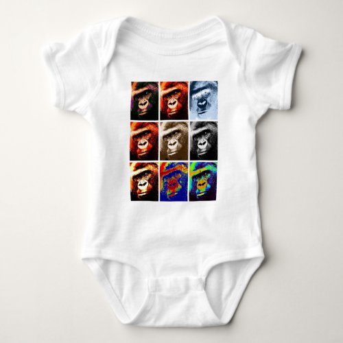 Gorilla Faces Baby Bodysuit