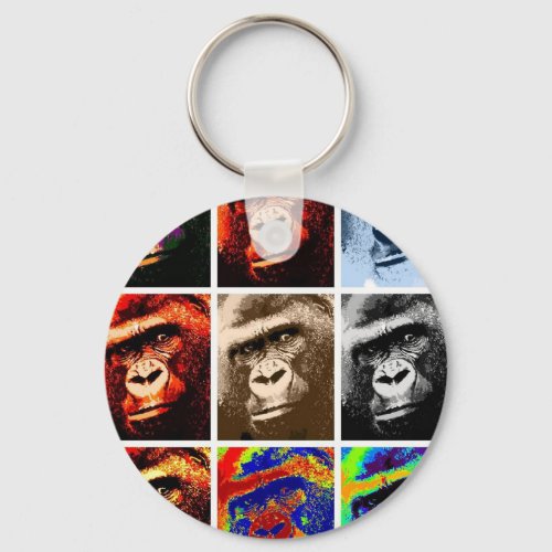 Gorilla Faces Keychain