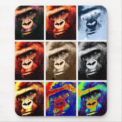 Gorilla Faces Mouse Pad