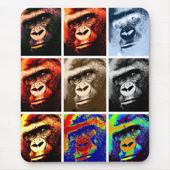 Gorilla Faces Mouse Pad (Front)