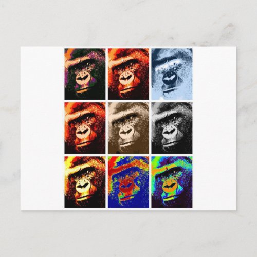 Gorilla Faces Postcard